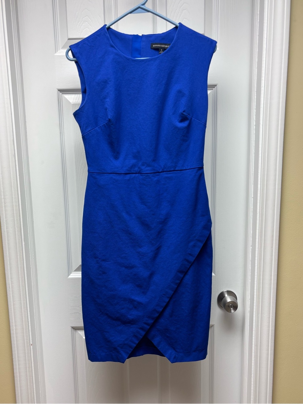 Banana Republic Royal Blue Tulip Hem Sheath Dress Size 8